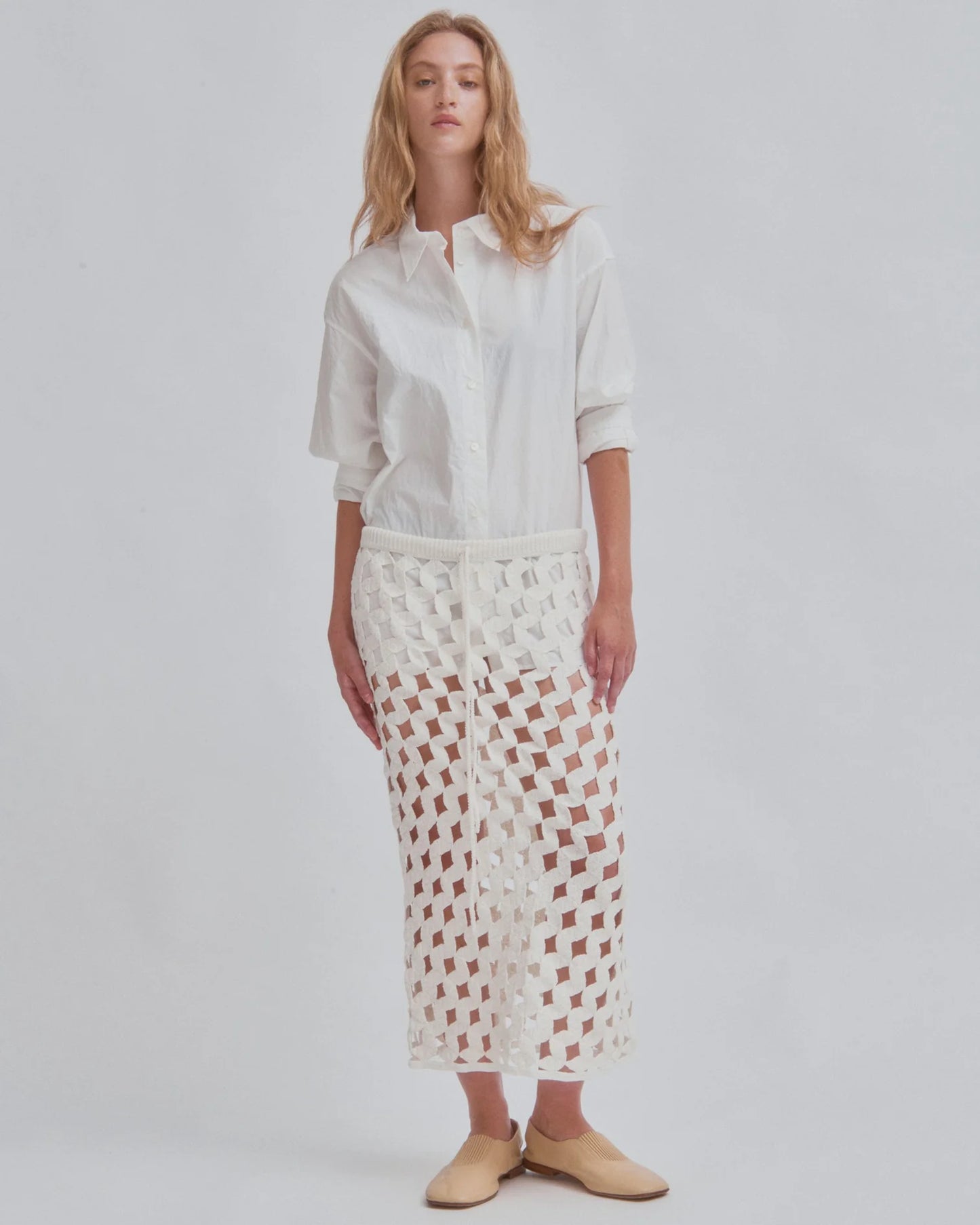 Crochet Skirt in White