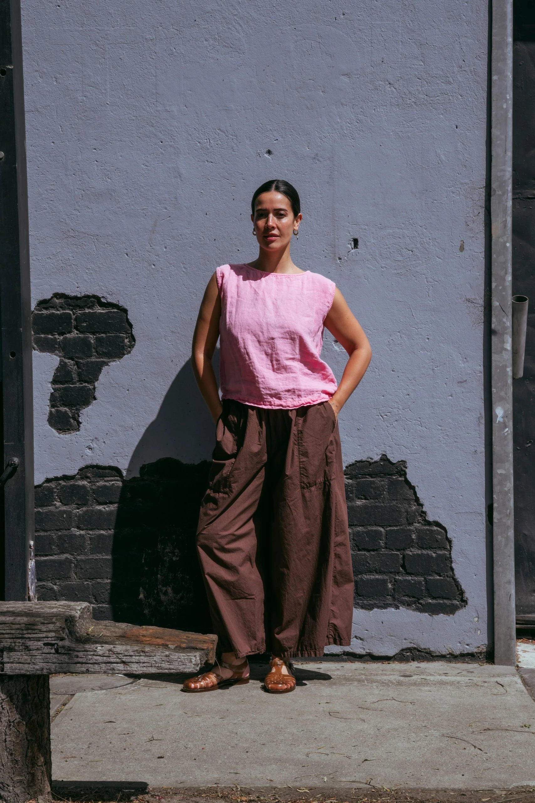 Chisato Pant - Cotton Poplin Marron