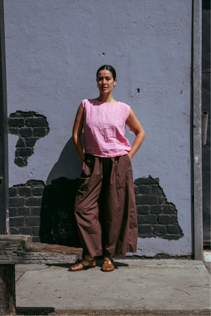 Chisato Pant - Cotton Poplin Marron