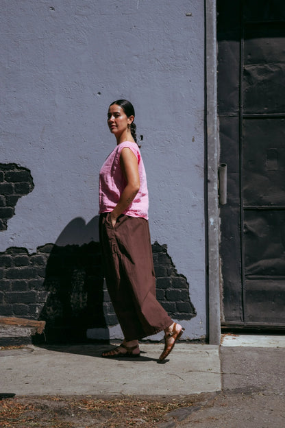 Chisato Pant - Cotton Poplin Marron