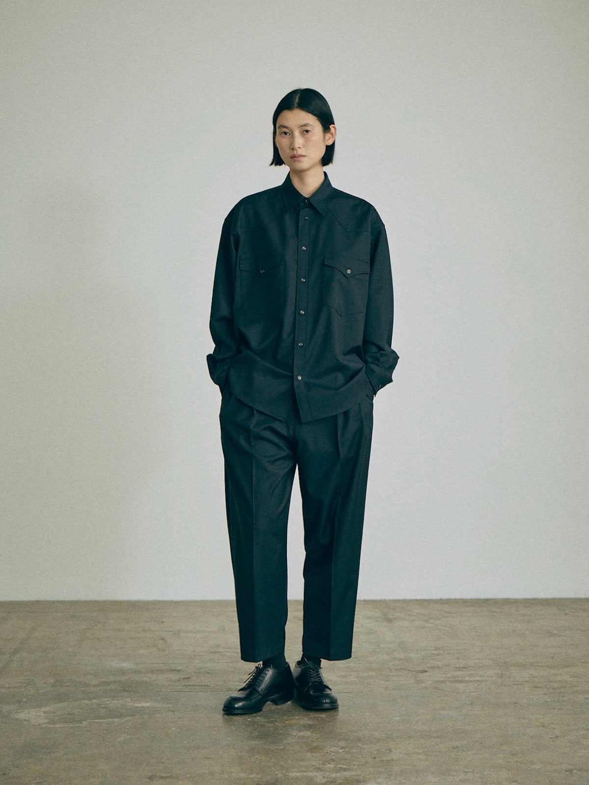 Brenda Woven Shirt - Navy