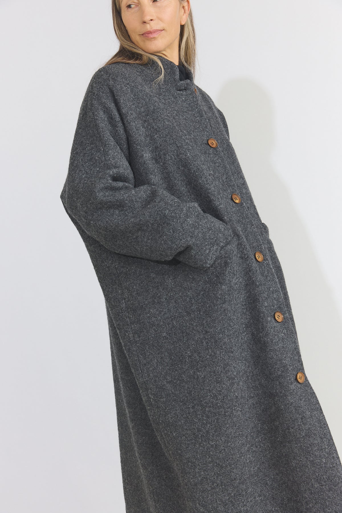 Isa Coat - Ardesia