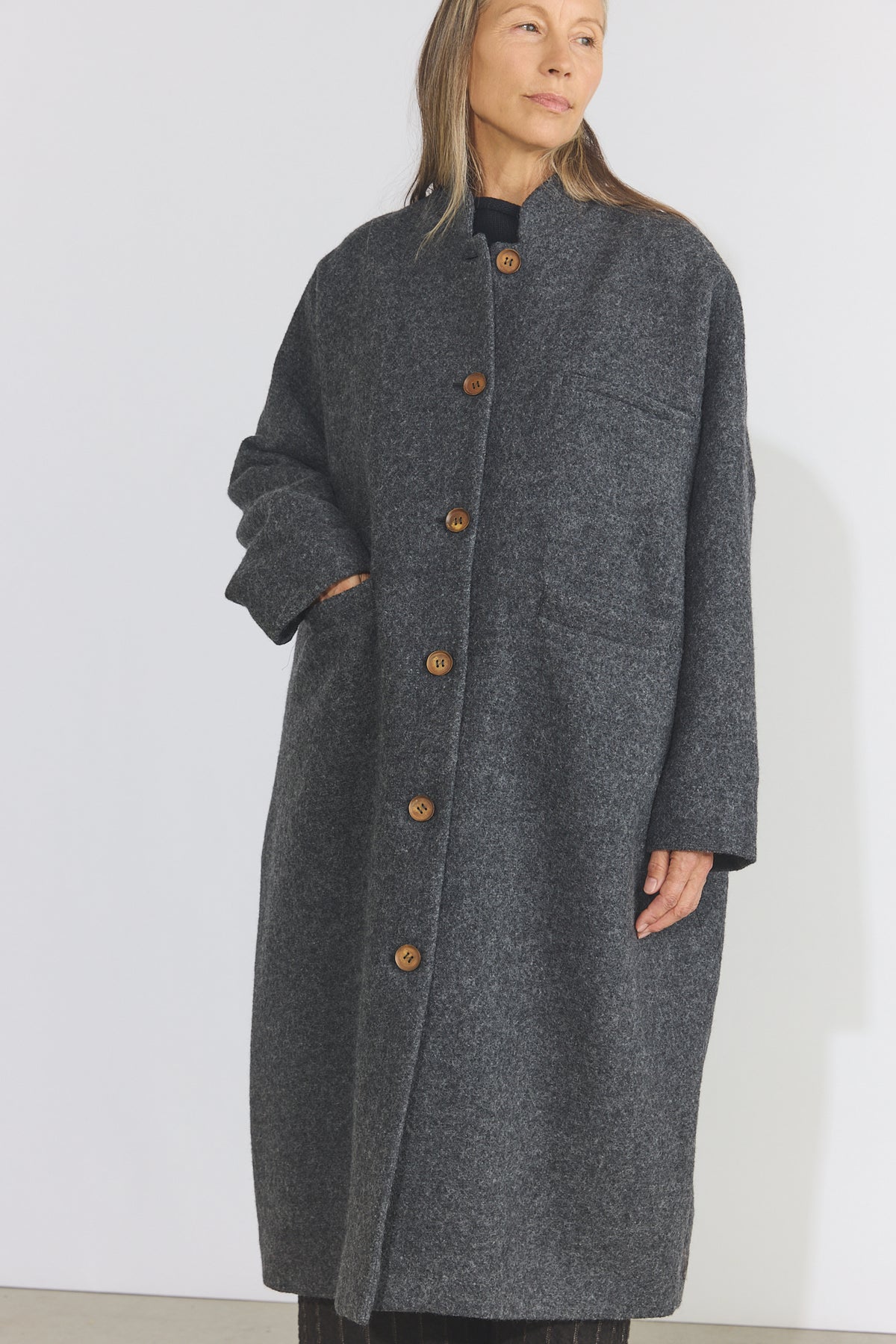 Isa Coat - Ardesia