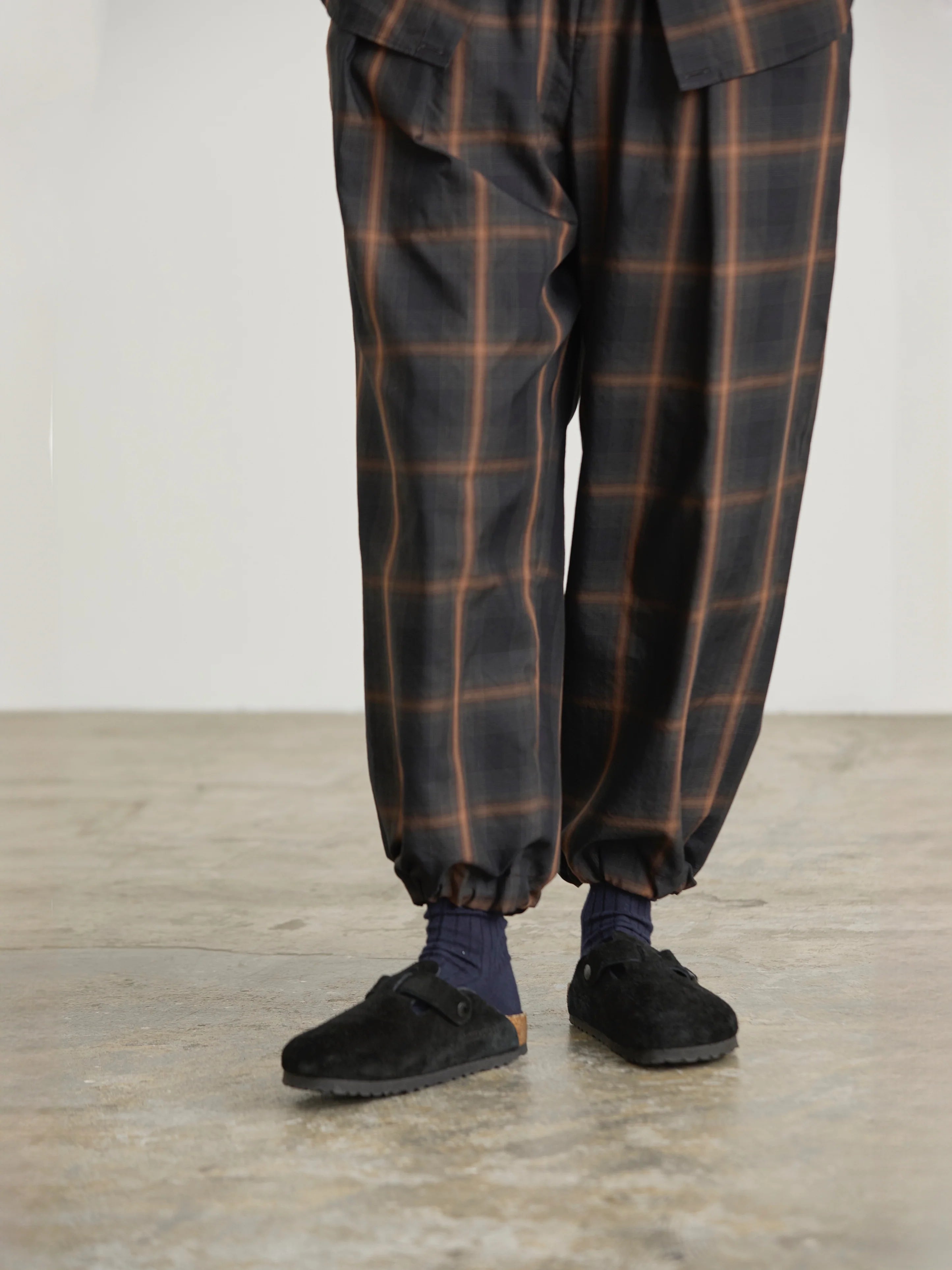 Hakama-W Pants in Brown Check