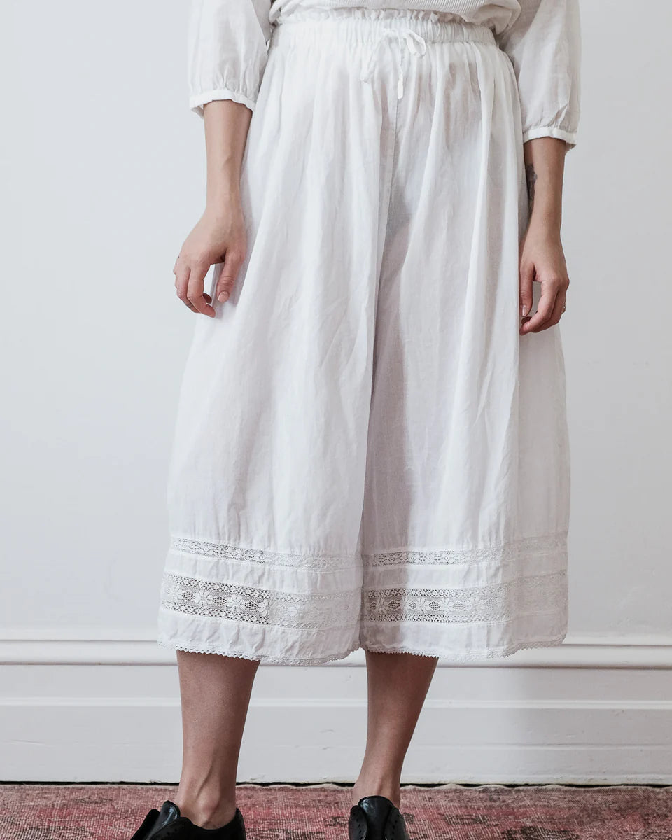 Harriet Bloomers - White Cotton Lace