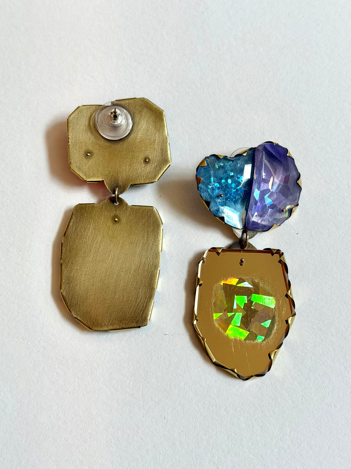 Cocktail Earring - Pink & Blue