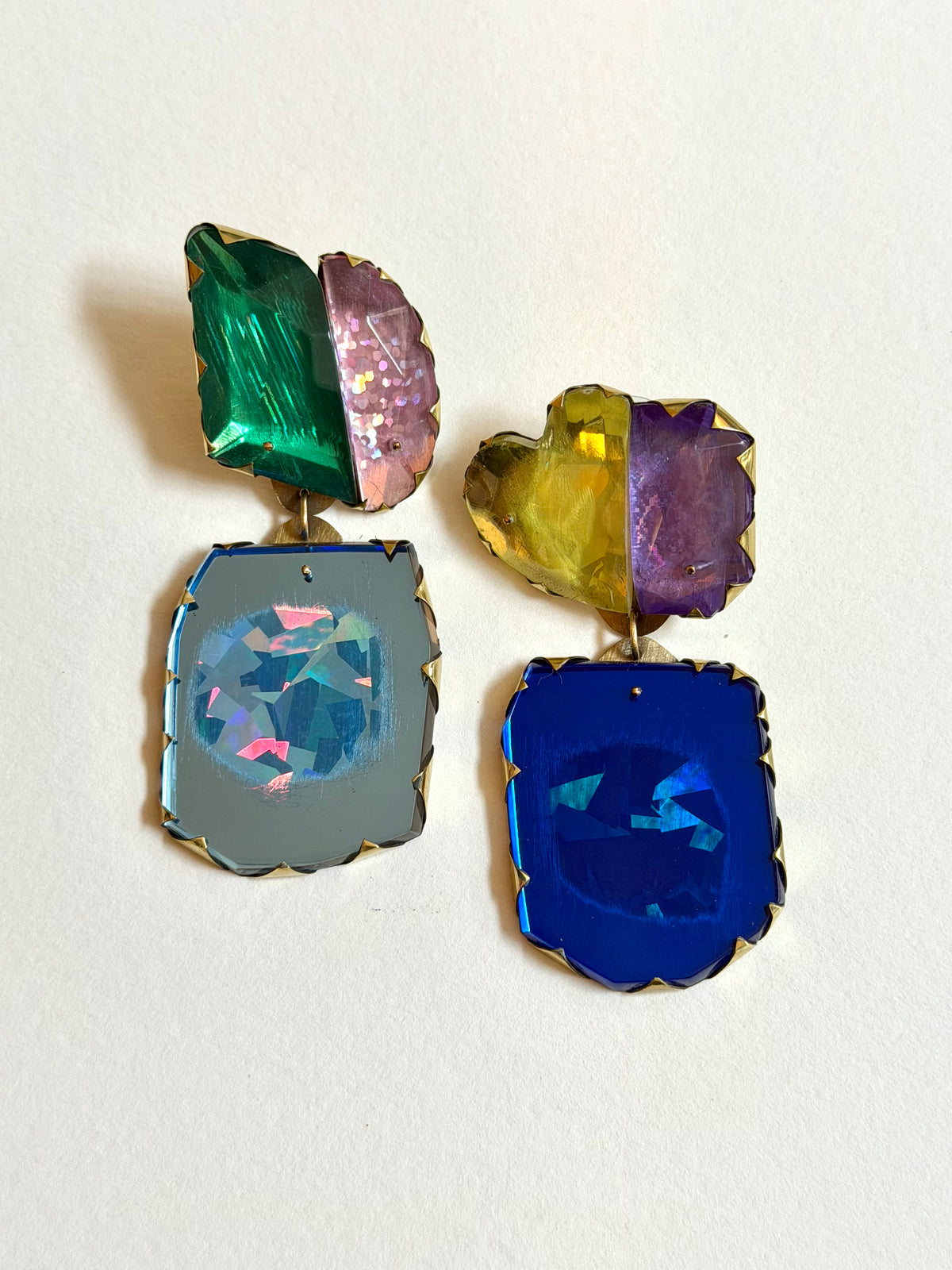 Cocktail Earring - Yellow & Green