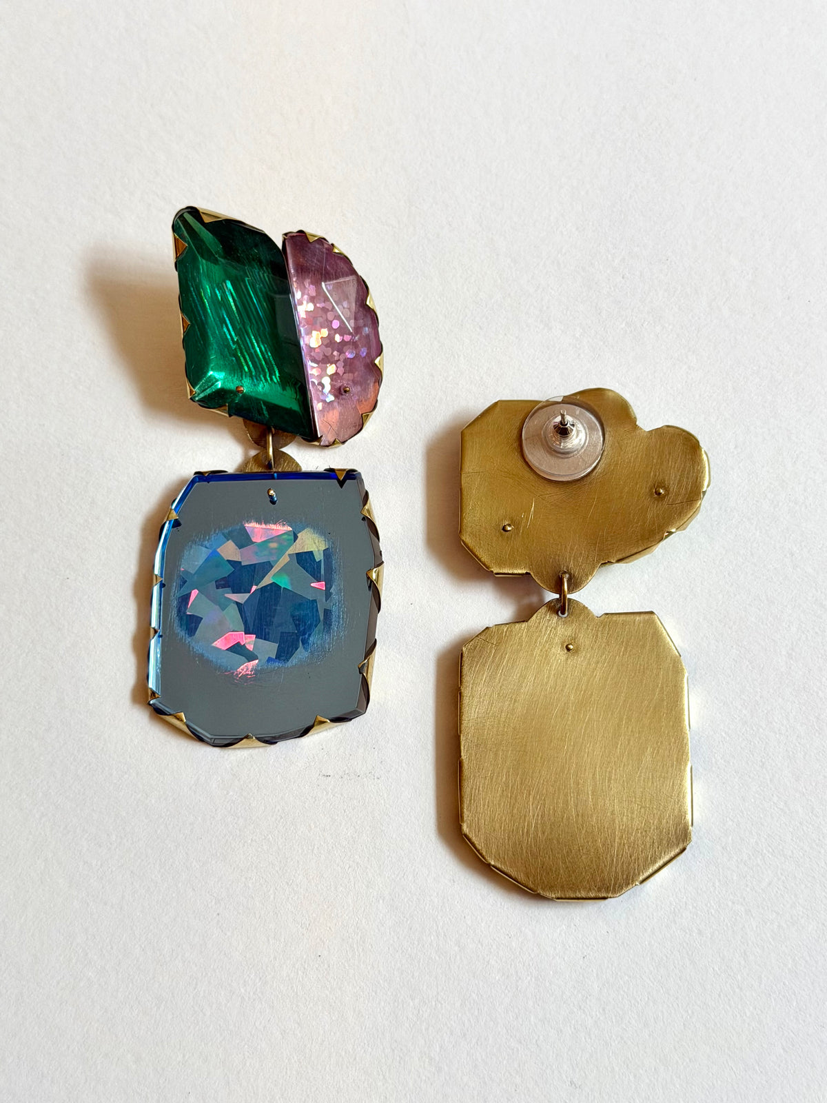 Cocktail Earring - Yellow & Green