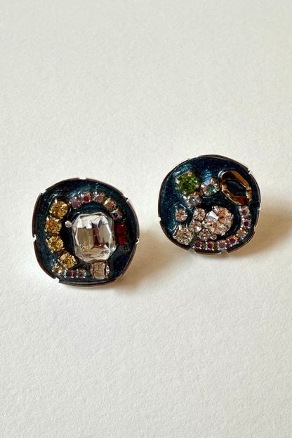 Rhinestone Studs - Blue