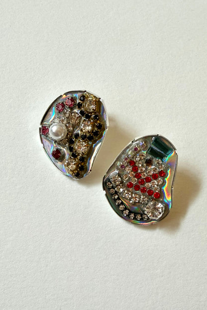 Rhinestone Studs - Iridescent Clear