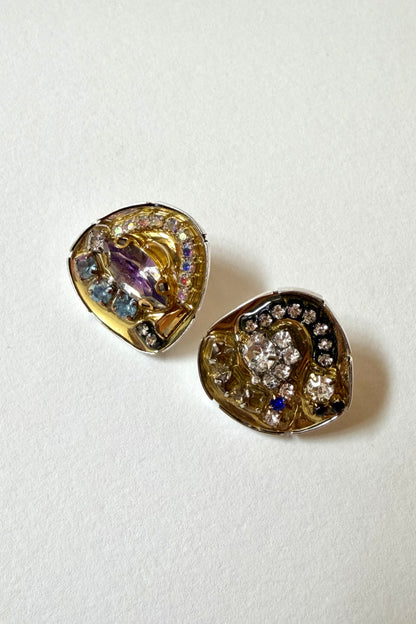 Rhinestone Studs - Gold