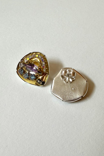 Rhinestone Studs - Gold