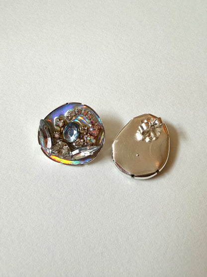 Rhinestone Studs - Iridescent Clear