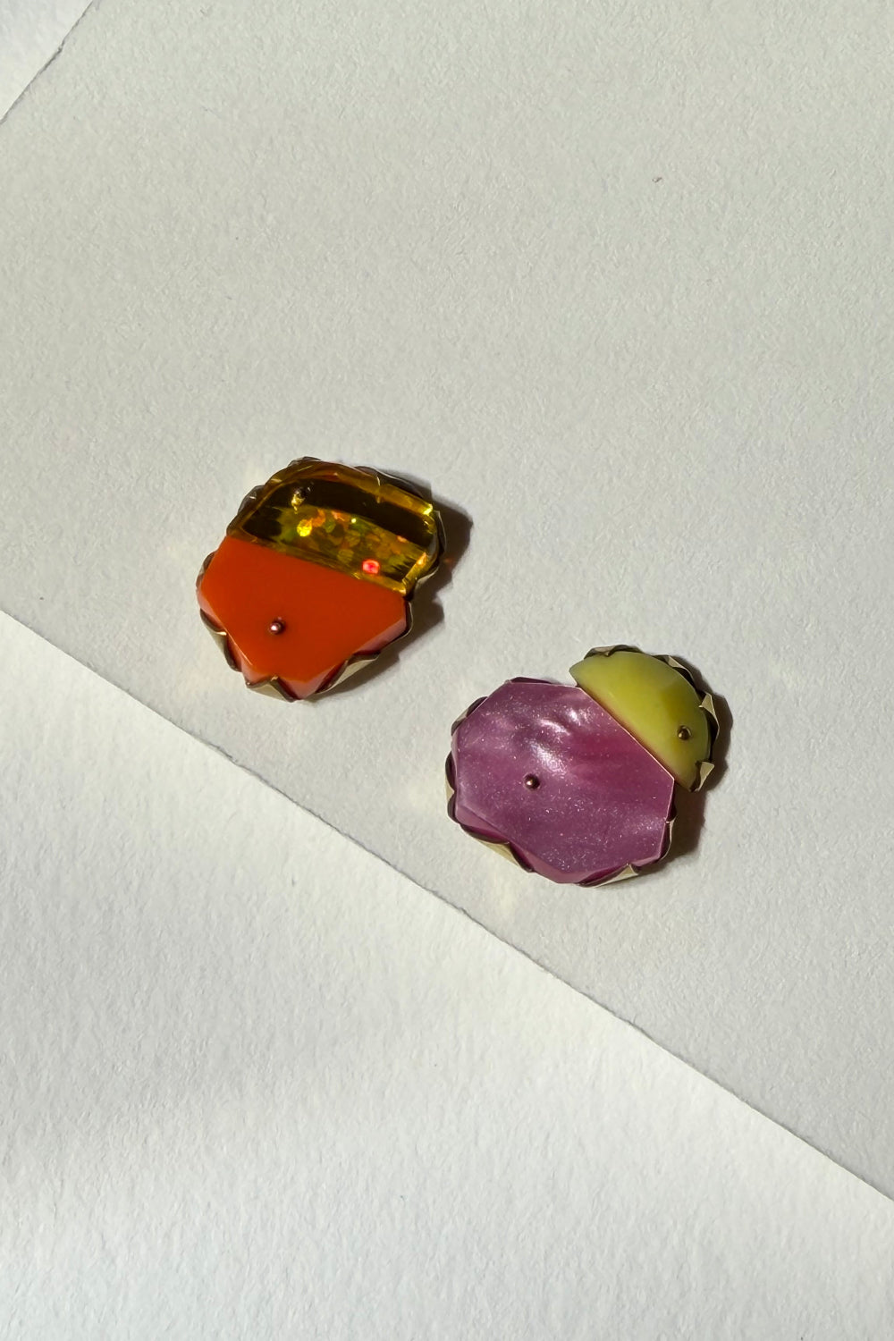 Tiny Studs - Pink & Yellow