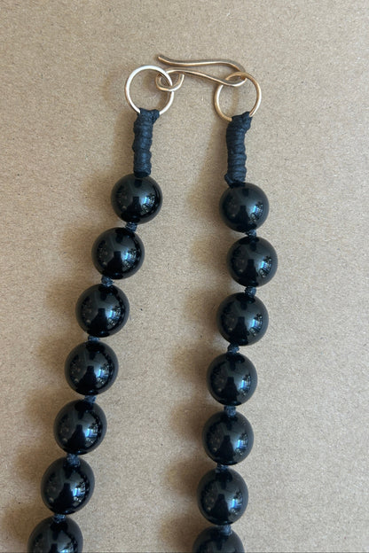Onyx and Rock Crystal Necklace