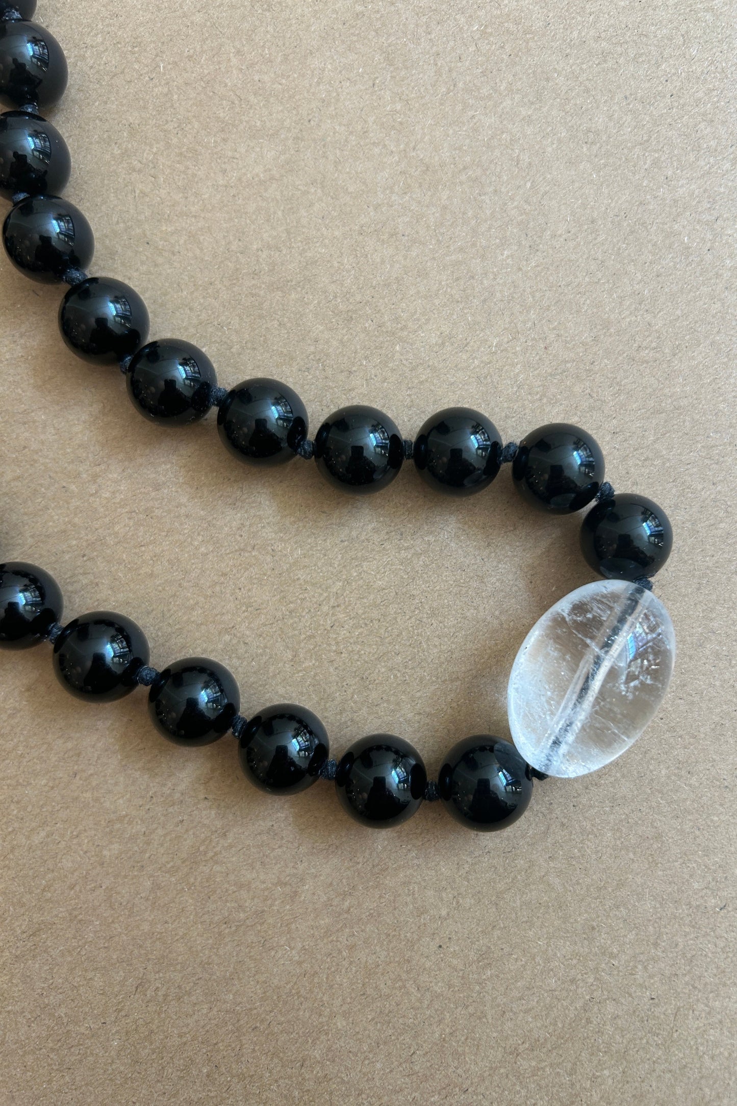 Onyx and Rock Crystal Necklace