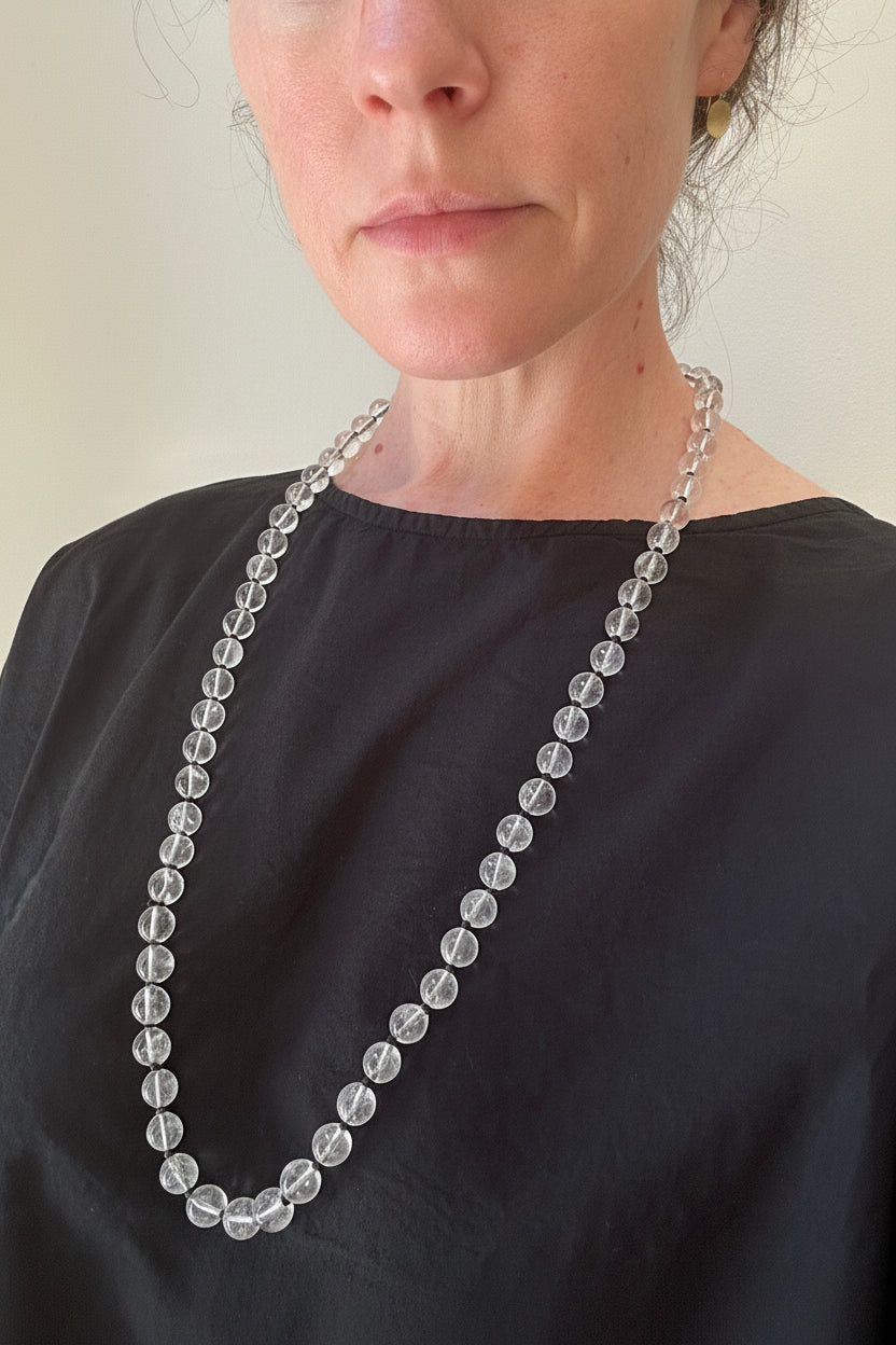 Long Rock Crystal Necklace