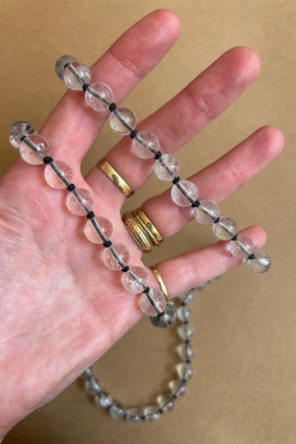 Long Rock Crystal Necklace