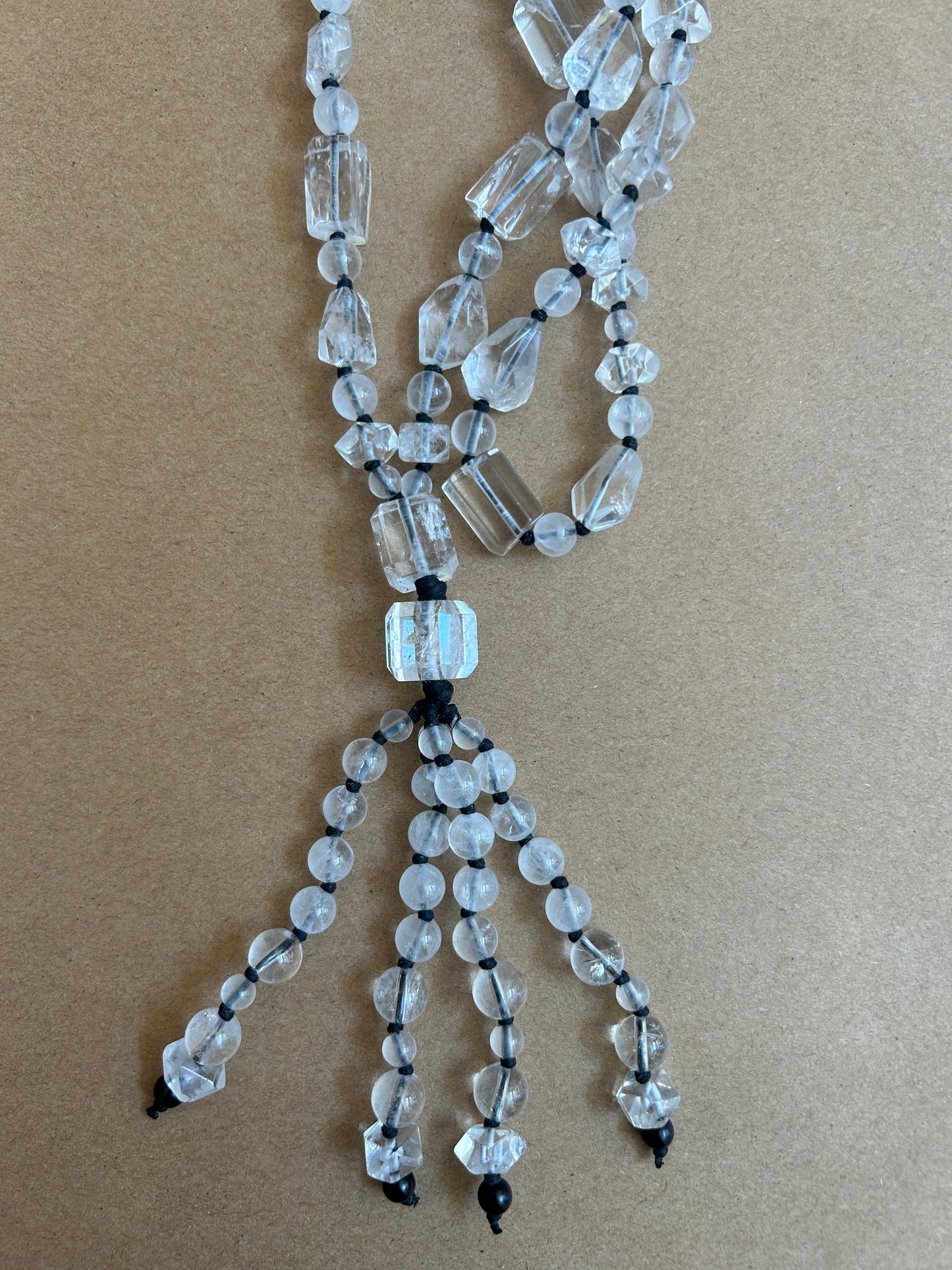 Rock Crystal Tassel Necklace