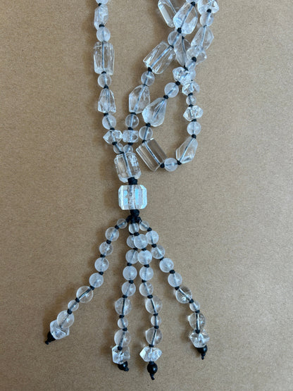 Rock Crystal Tassel Necklace
