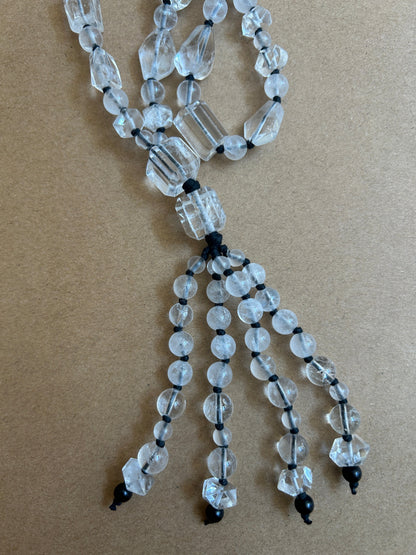Rock Crystal Tassel Necklace