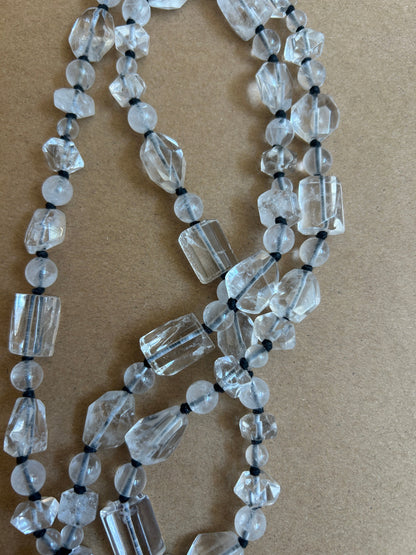 Rock Crystal Tassel Necklace