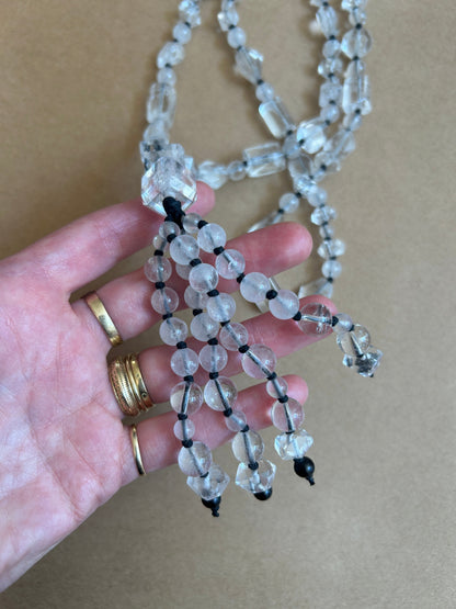 Rock Crystal Tassel Necklace