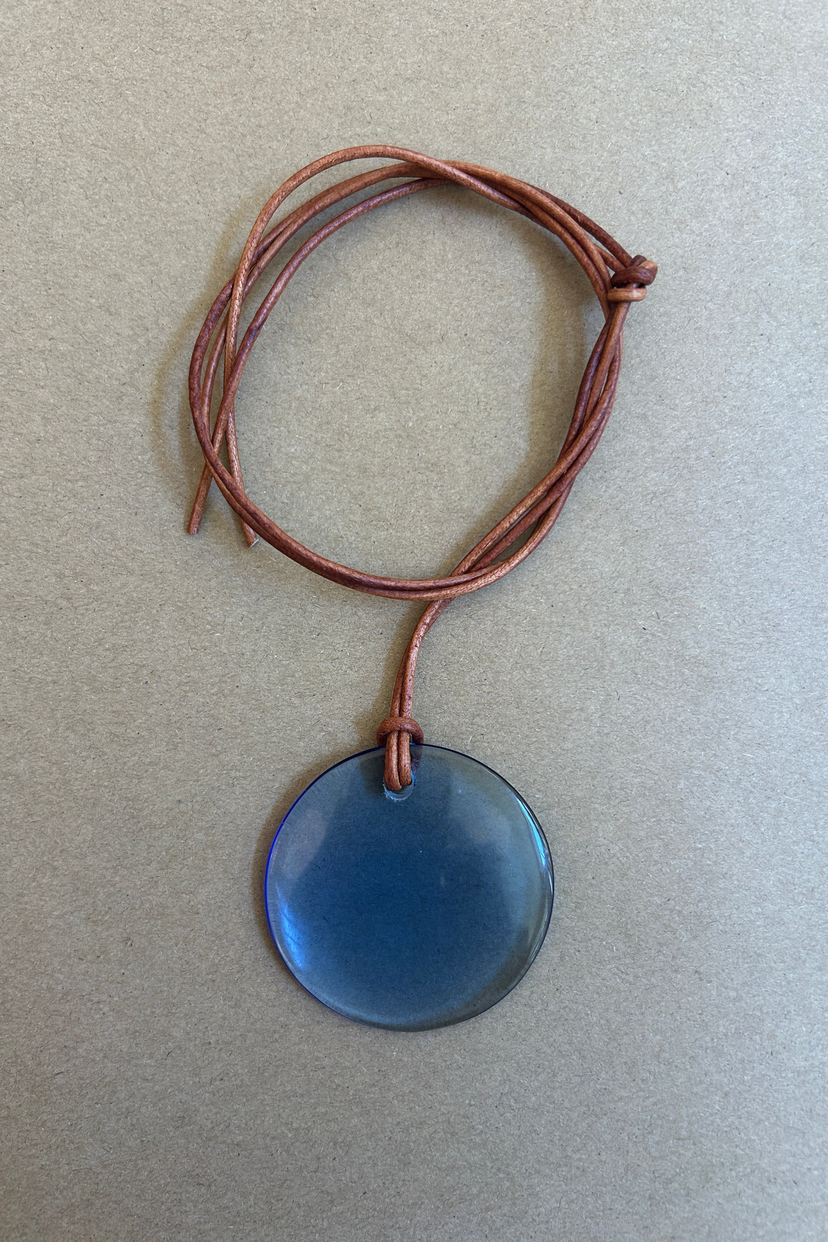 Slag Glass Pendant - Blue