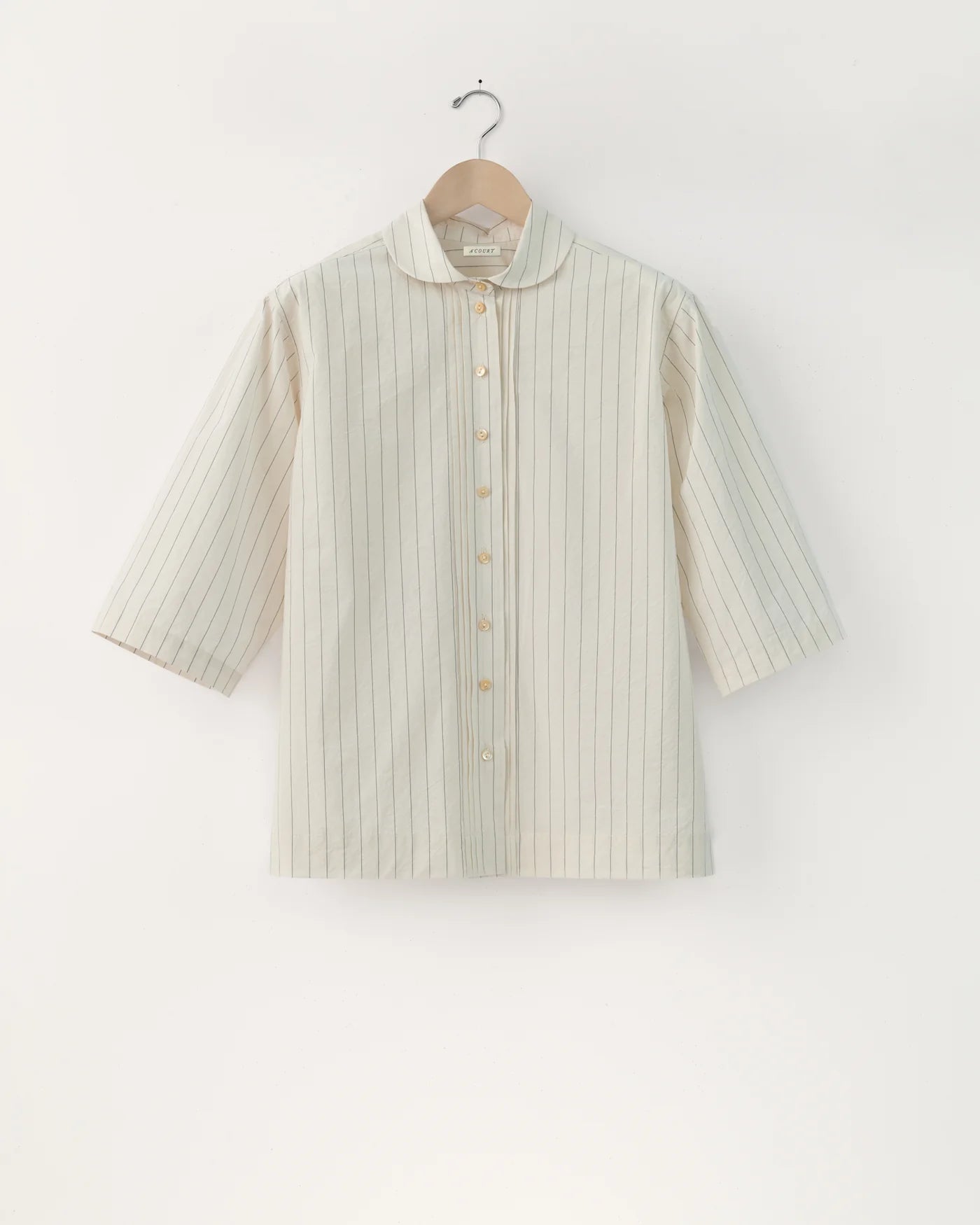 Jane Blouse - Creme Pencil Stripe