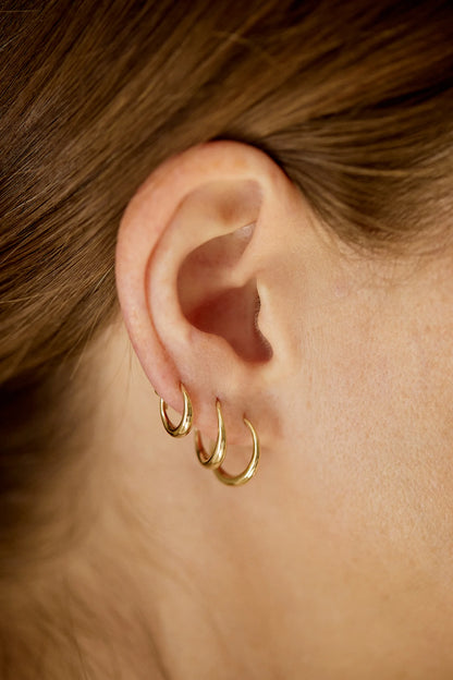 Small Round Sempre Hoop - 14k Yellow Gold