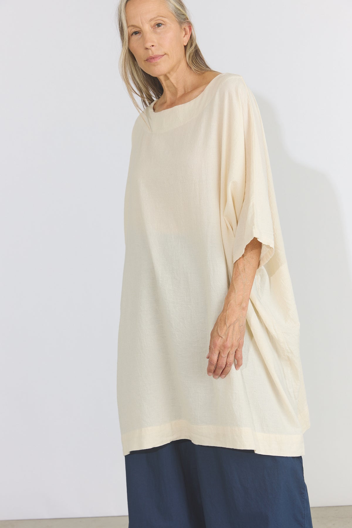 Corse Cotton Box Dress - Cream