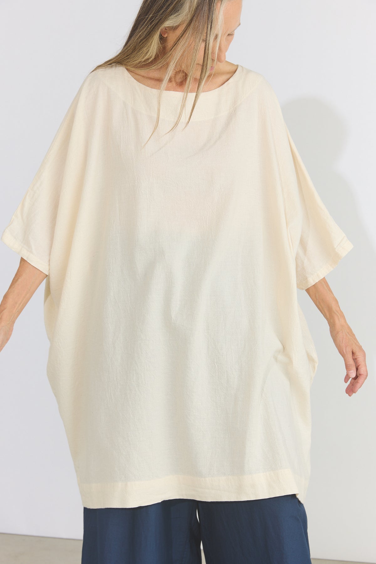 Corse Cotton Box Dress - Cream