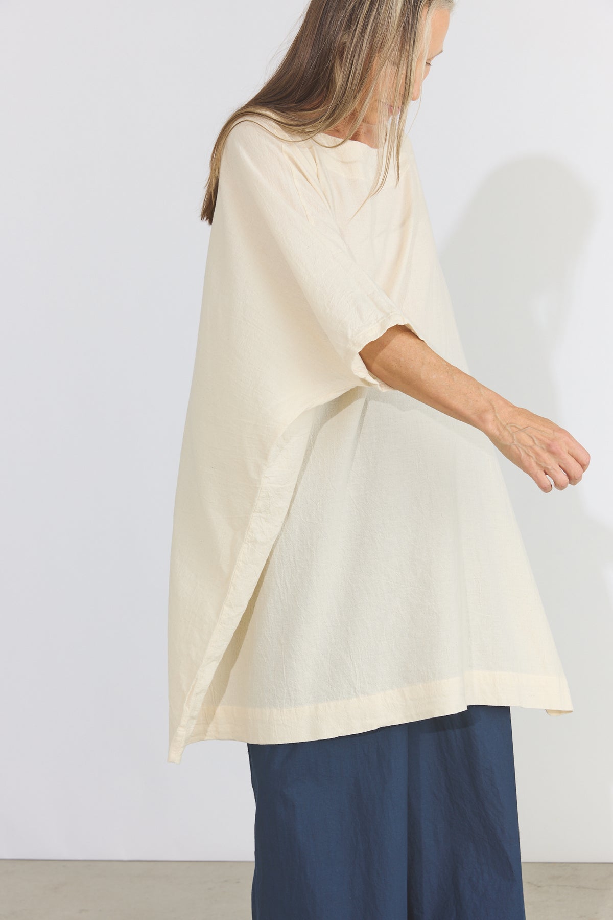 Corse Cotton Box Dress - Cream