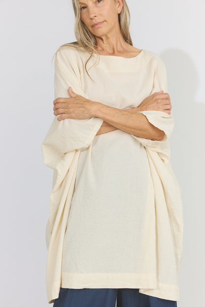 Corse Cotton Box Dress - Cream