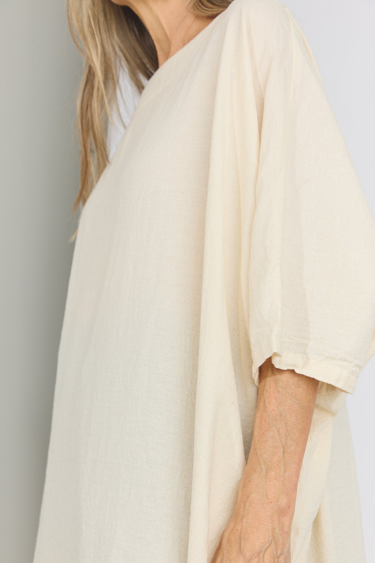 Corse Cotton Box Dress - Cream