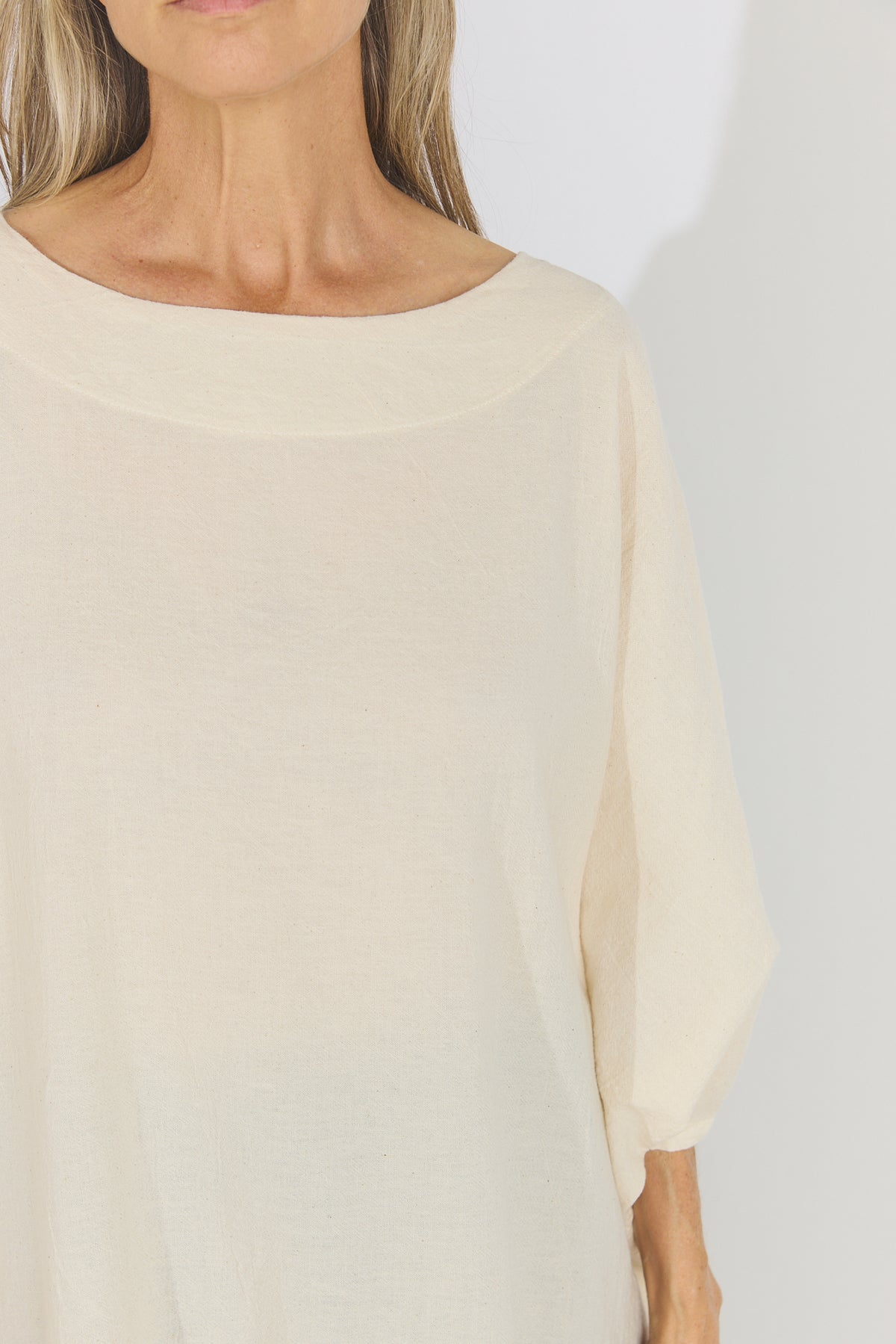 Corse Cotton Box Dress - Cream