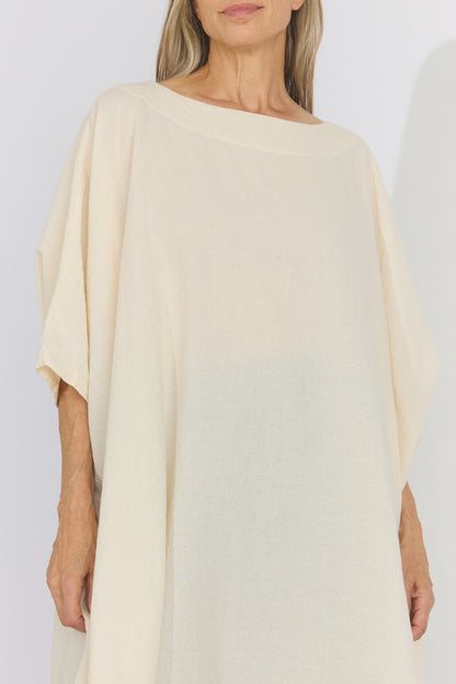Corse Cotton Box Dress - Cream