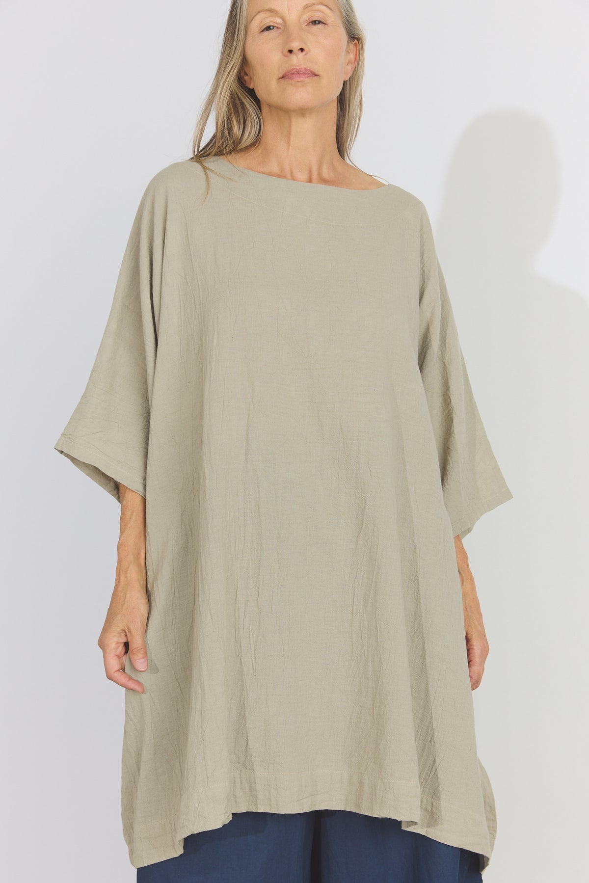 Corse Cotton Box Dress - Oatmeal