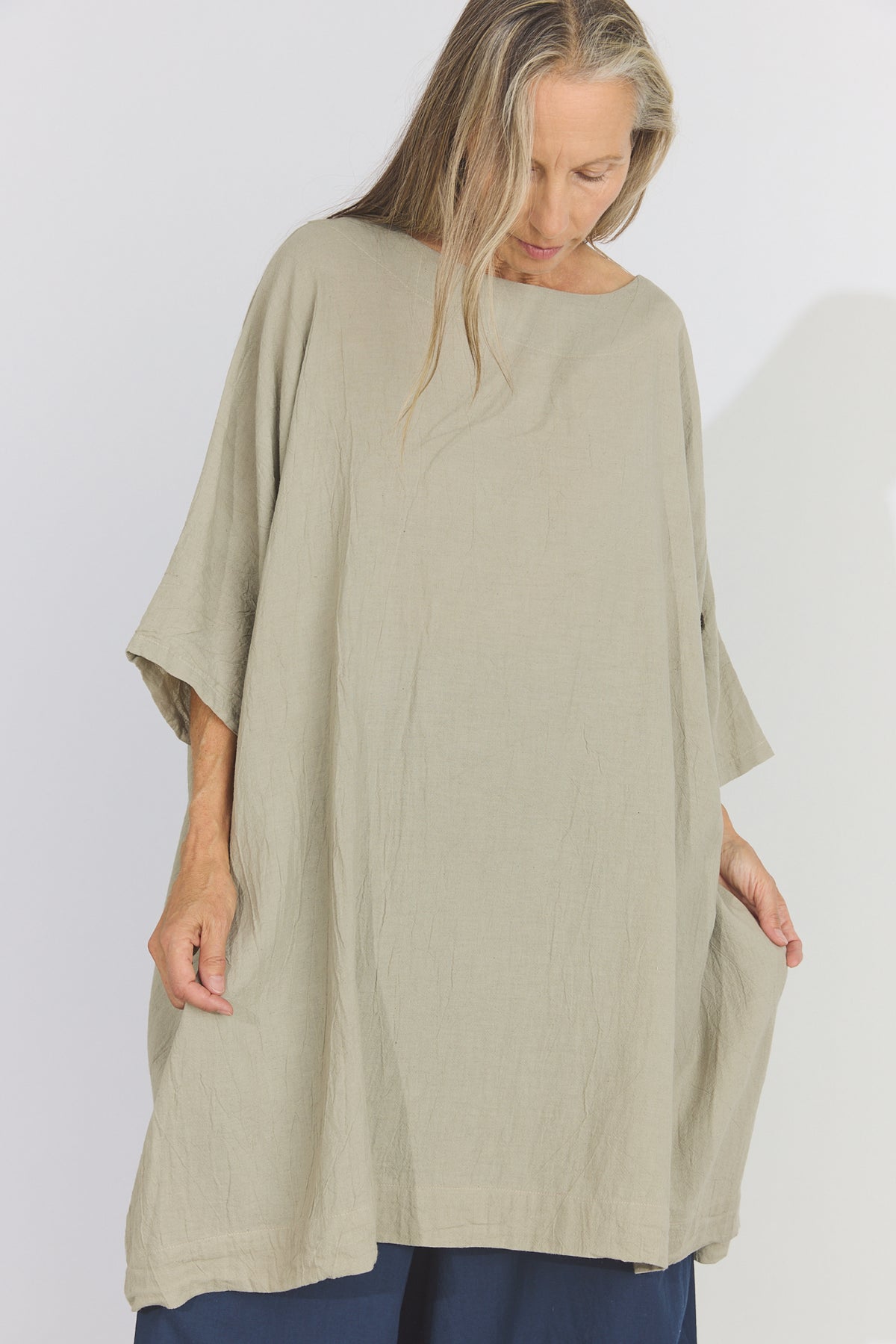 Corse Cotton Box Dress - Oatmeal