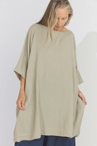 Corse Cotton Box Dress - Oatmeal