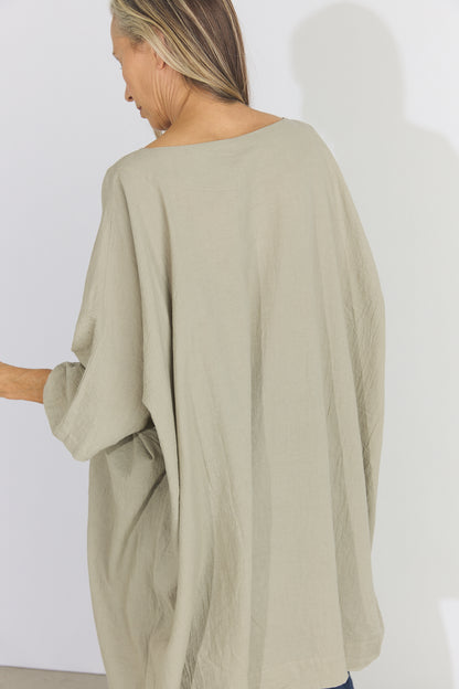 Corse Cotton Box Dress - Oatmeal