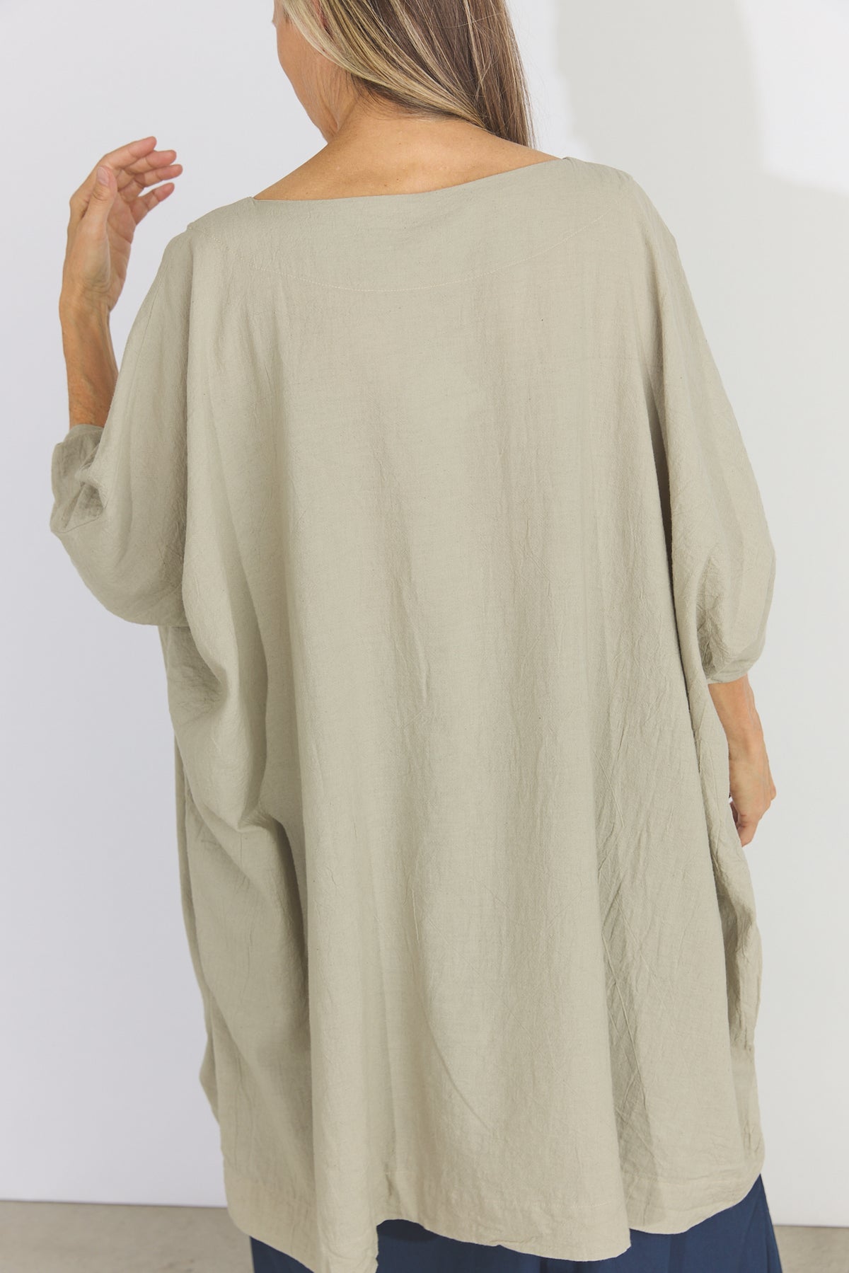 Corse Cotton Box Dress - Oatmeal