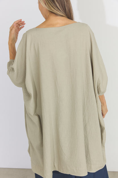 Corse Cotton Box Dress - Oatmeal