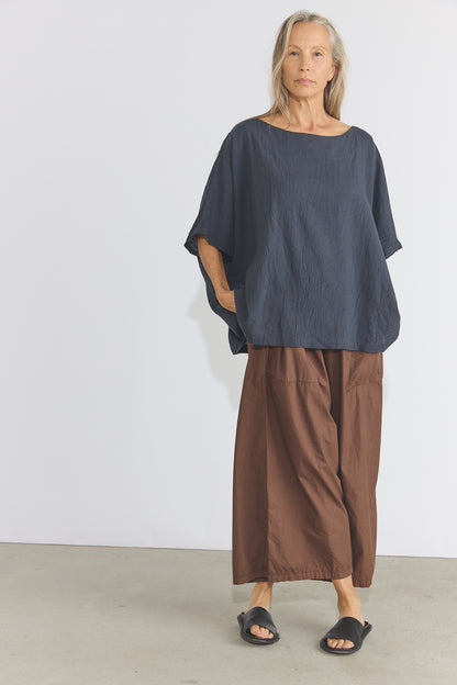 Corse Cotton Box Top - Charcoal