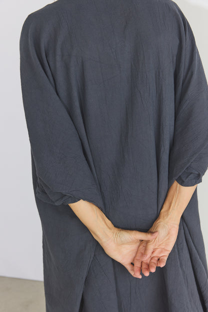 Corse Cotton Box Dress - Charcoal