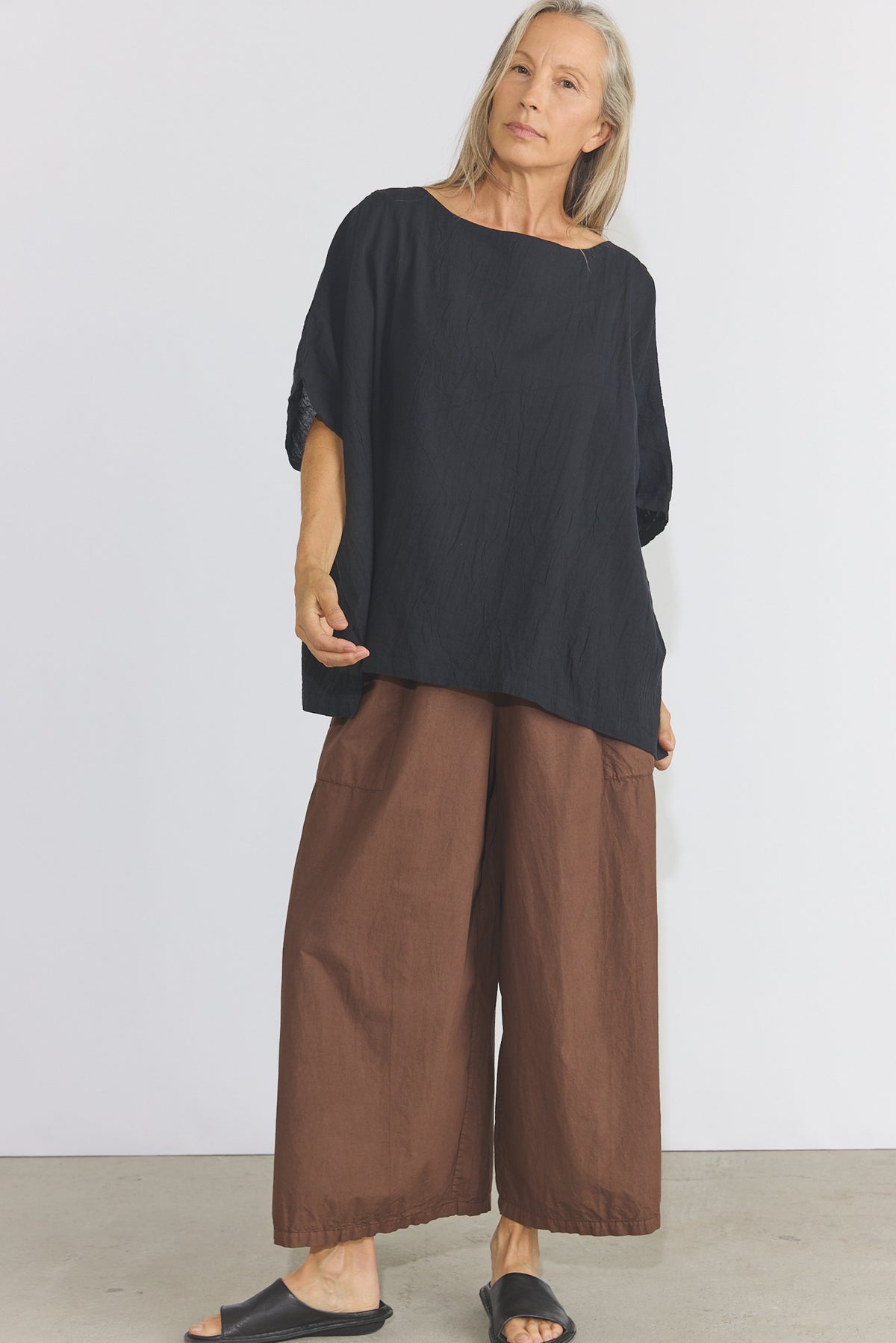Corse Cotton Box Top - Black