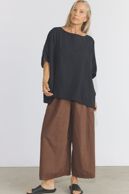 Corse Cotton Box Top - Black