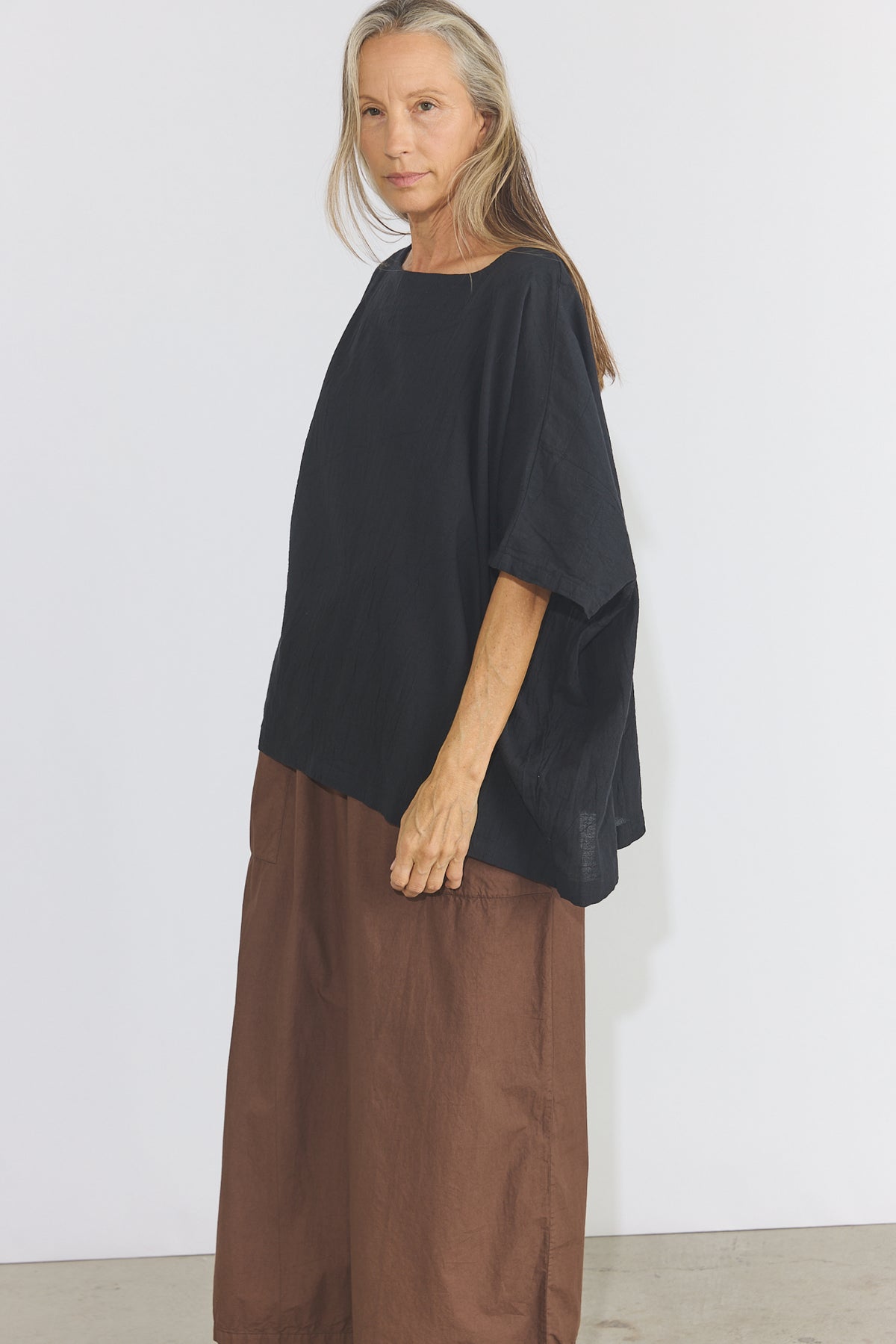 Corse Cotton Box Top - Black