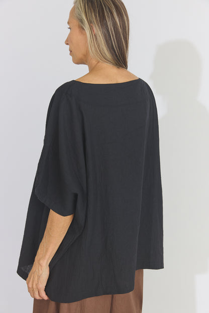 Corse Cotton Box Top - Black