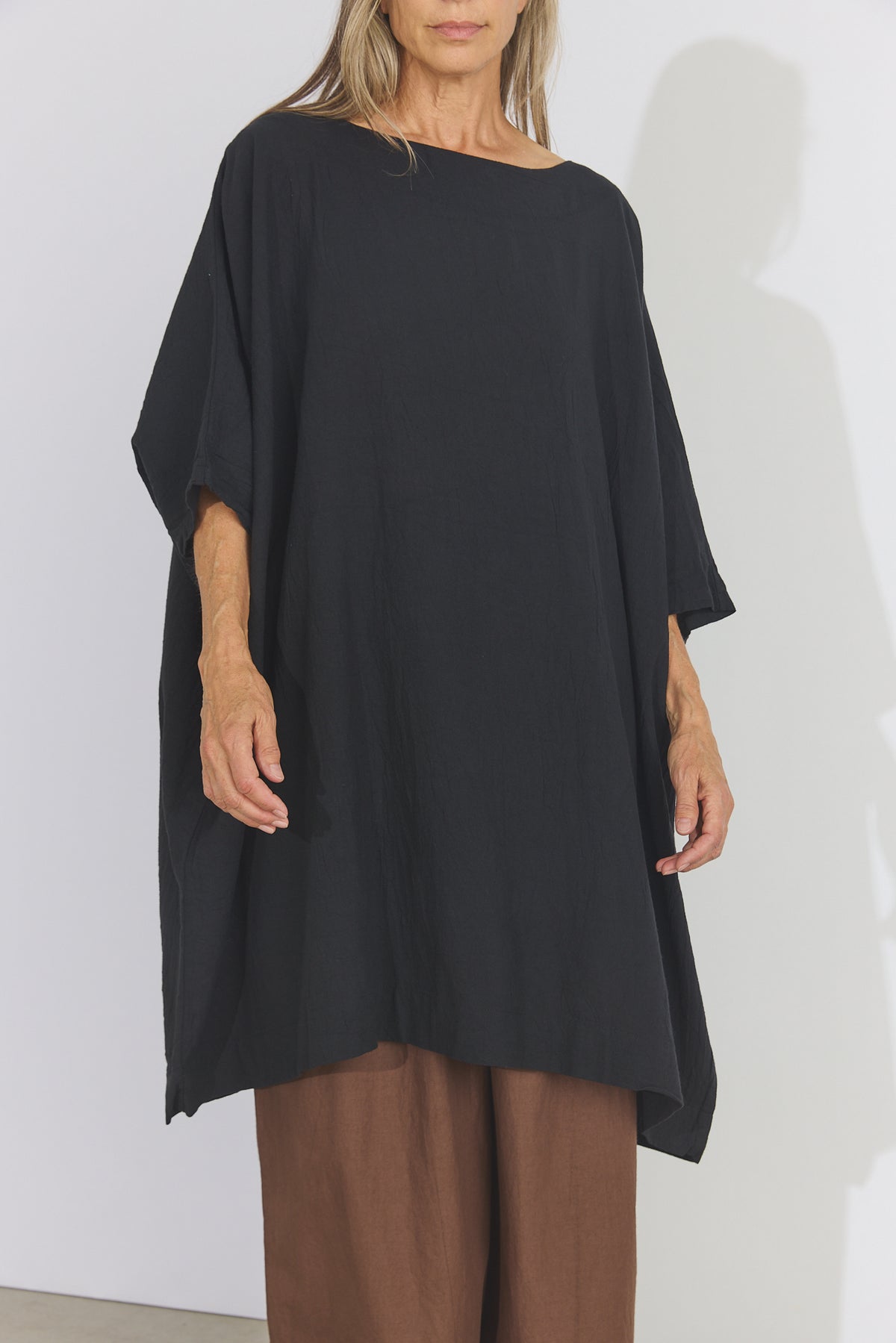 Corse Cotton Box Dress - Black